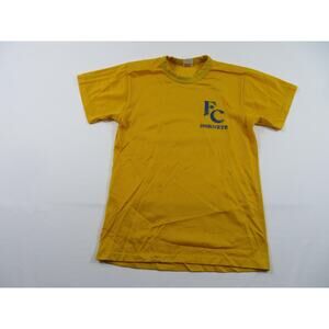 FC Hornets Mesh Jersey Shirt Yellow Blue Sz M 1980s